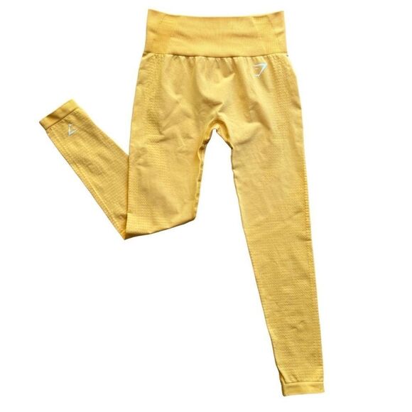 Gymshark Vital Seamless 2.0 Leggings in Yellow Marl - Picture 6 of 12